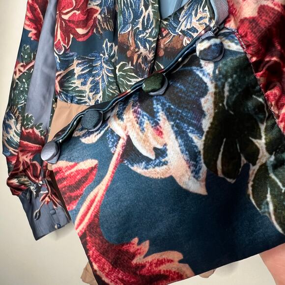 PatBo Gilly Print Satin Plunge Bodysuit Size L - Picture 7 of 11